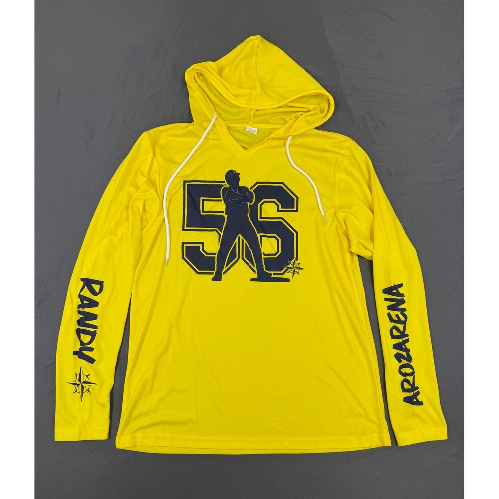 Randy Arozarena hoodie Seattle Mariners Medium Yellow Cross Arms SGA 3/28 2025